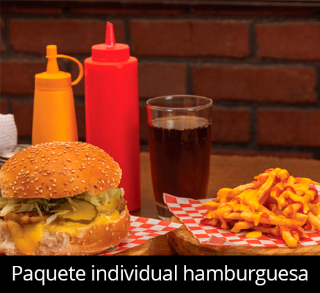 PAQUETE PARA 2 PERSONAS: Una pizza grande (hasta 4 ingredientes) + Papas a la francesa + 2 refrescos de lata $165.00